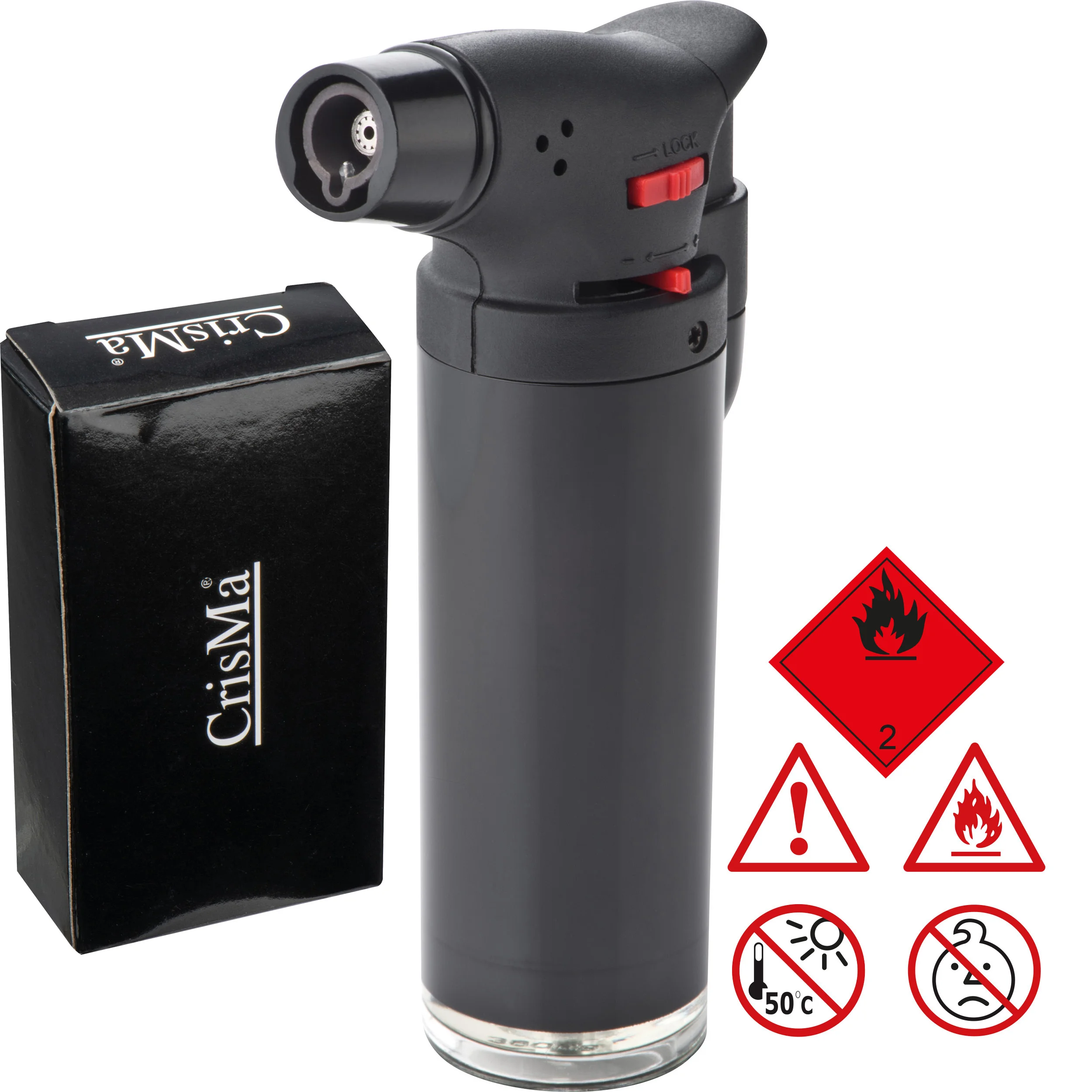 Feuerzeug "Burn", Farbe schwarz