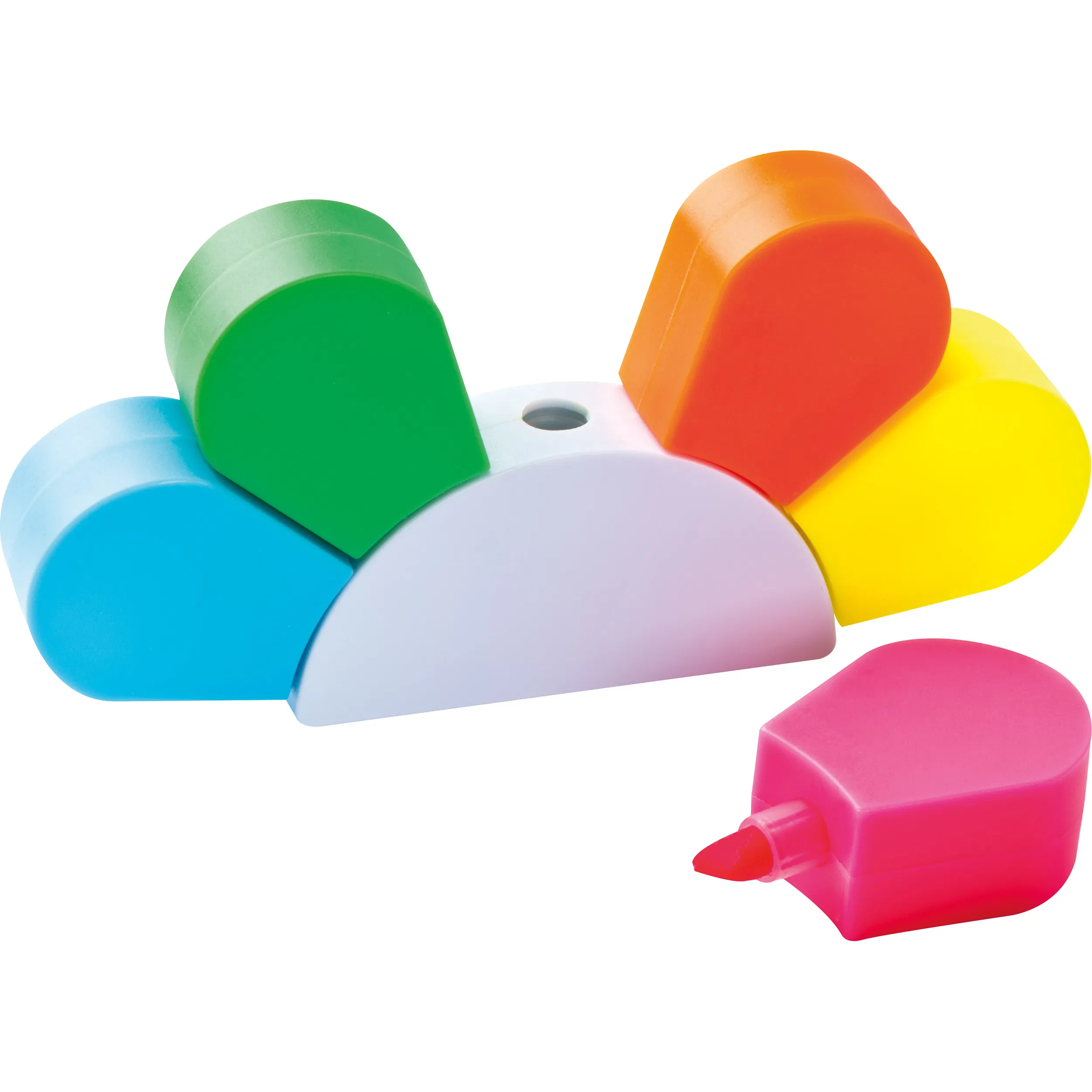 Textmarker-Set in Blumenform mit 5 Farben