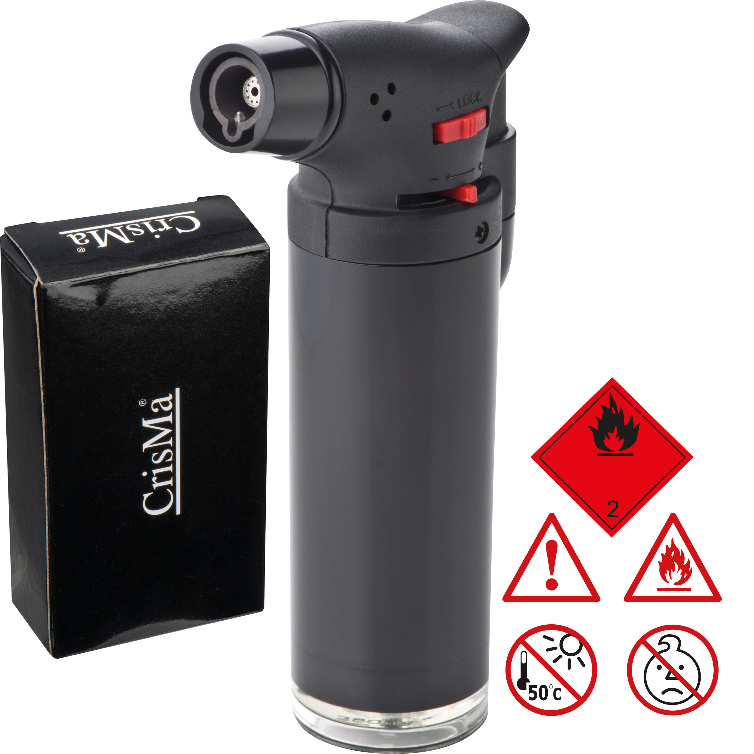Feuerzeug "Burn", Farbe schwarz