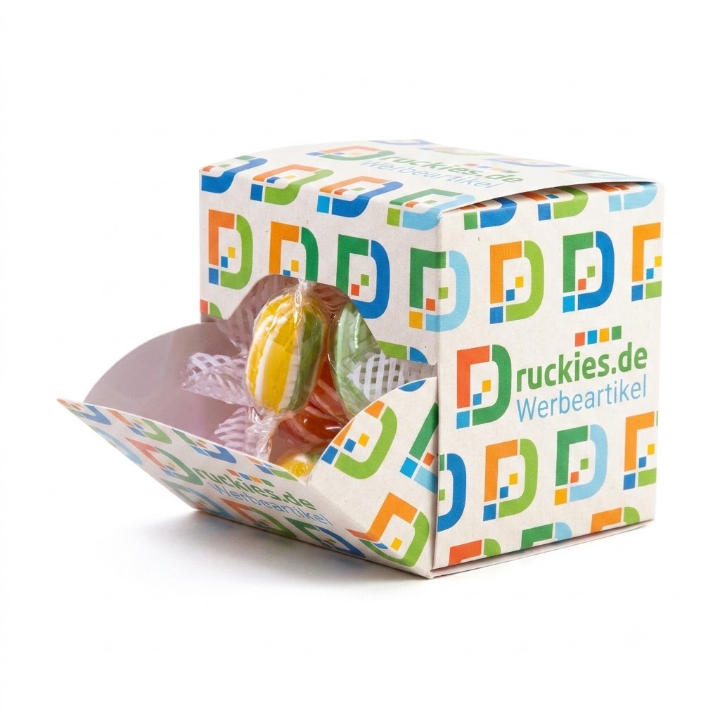 Früchtebonbons in individueller Box, superlecker, 40 Gramm Inhalt