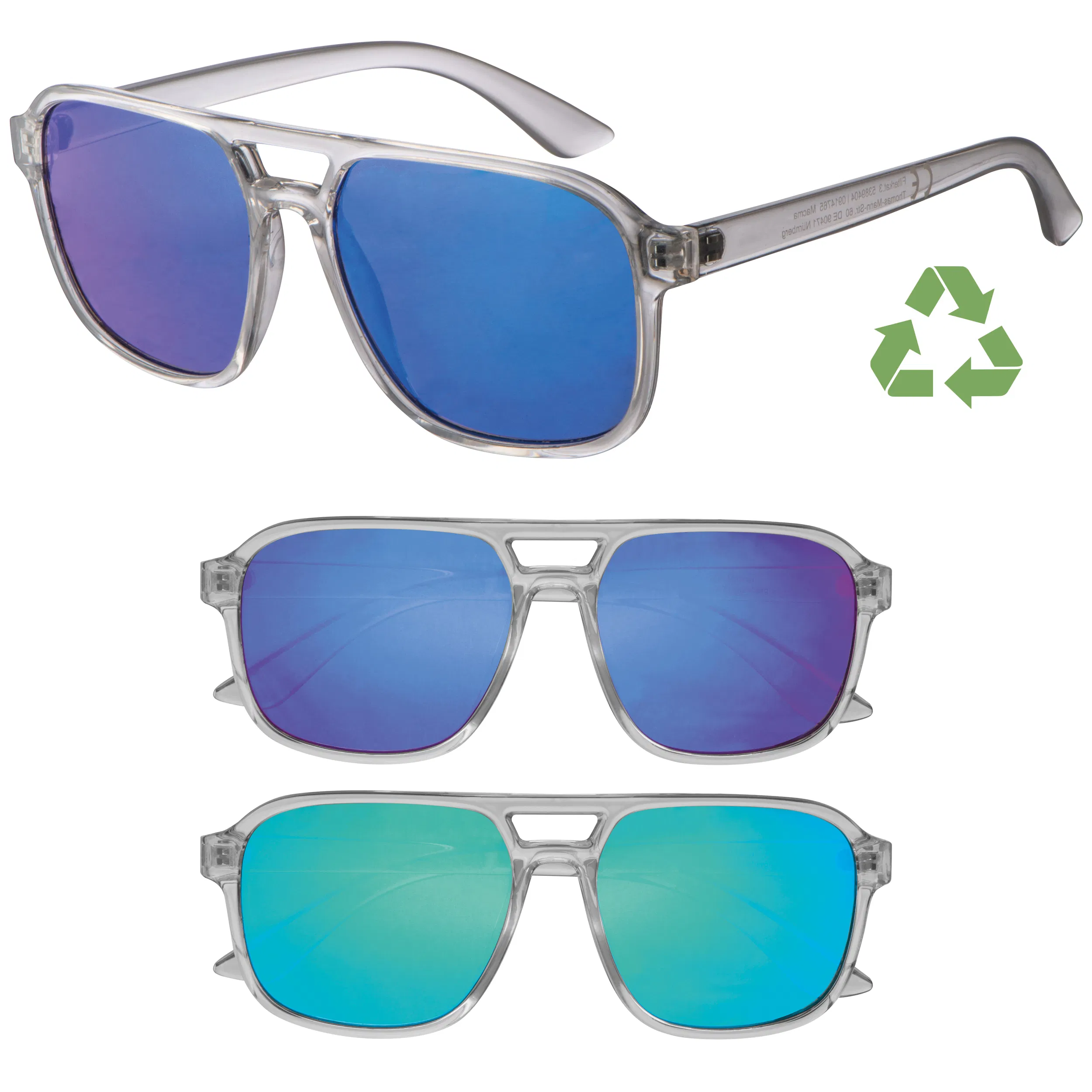 Sonnenbrille aus recyceltem Kunststoff
