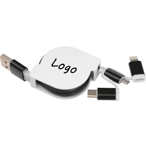 USB 3-in-1 Ladekabel in verschiedenen Farben