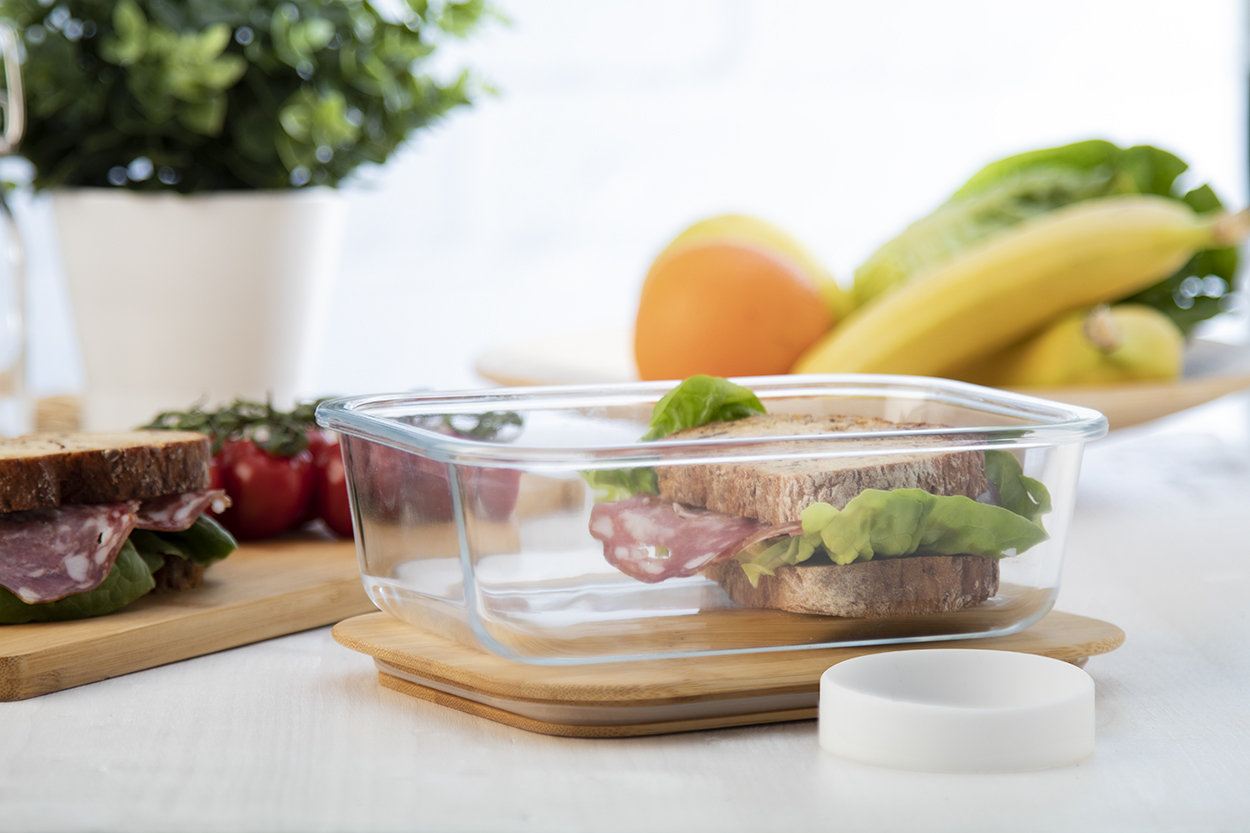 Glas-Lunchbox mit Bambusdeckel – Ansicht 2