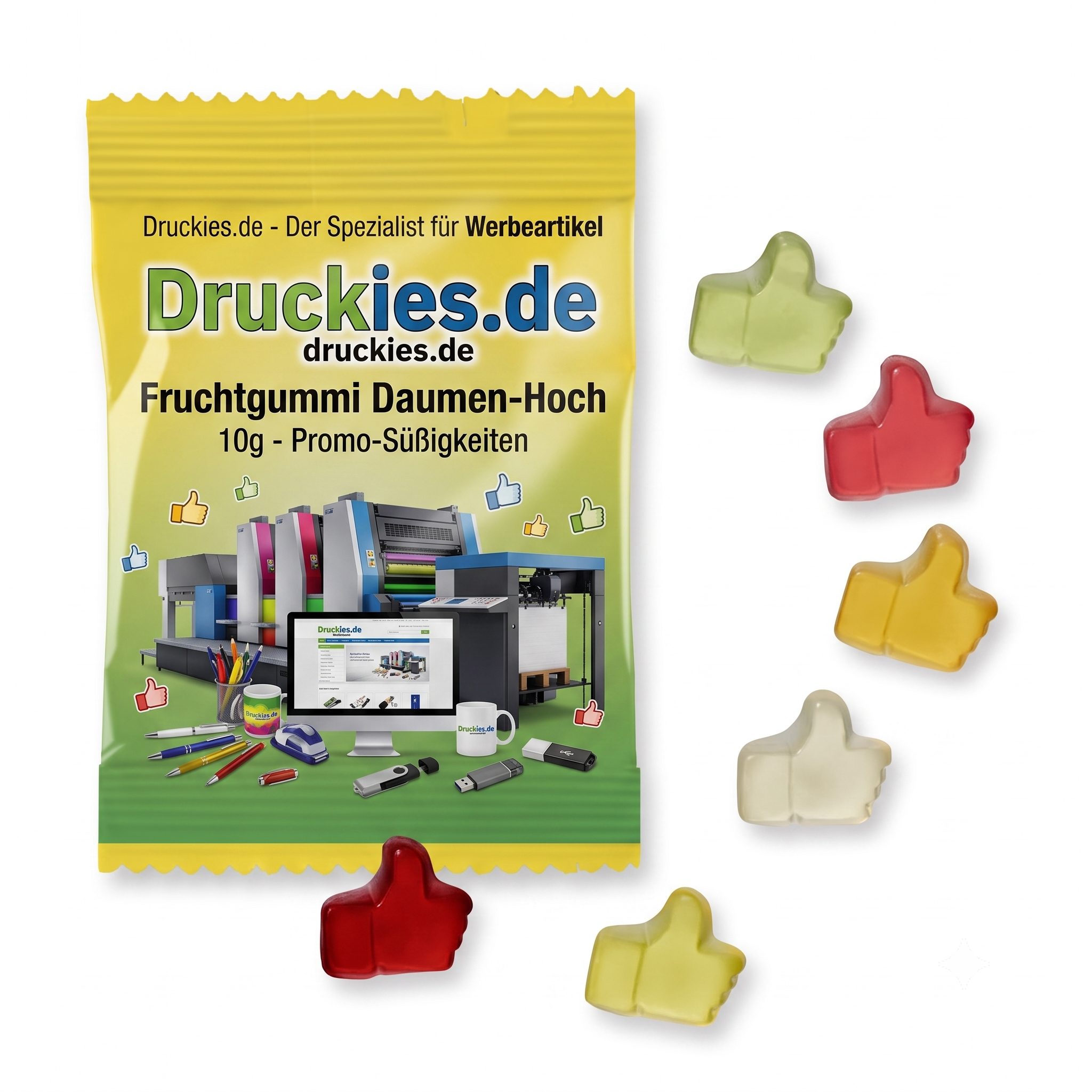 Fruchtgummi im Werbetütchen, 10 Gramm